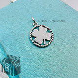 Tiffany & Co. 925 Silver Twist Clover Leaf Charm Pendant (box)
