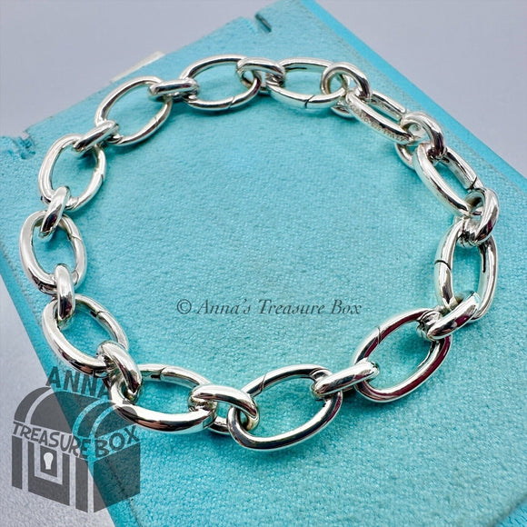 Tiffany & Co. 925 Silver Oval Clasping Link 7.25