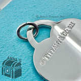 Please Return to Tiffany & Co. 925 Silver Jumbo X-Large RTT Heart Tag Charm (box