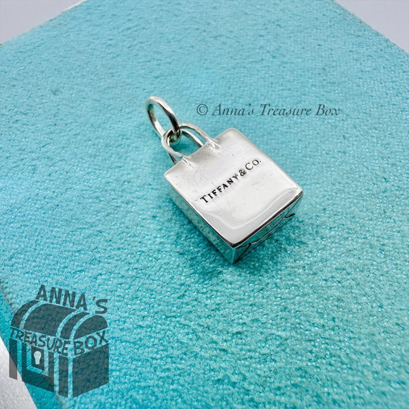 Tiffany & Co. 925 Silver Shopping Bag Charm Pendant #2 (box)