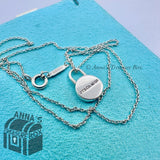 Tiffany & Co. 1837 Diamond  Mini Round Padlock Pendant 16" Necklace (pouch)