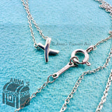 Tiffany & Co. 925 Silver Mini X Kiss Pendant Picasso 17" Necklace (pouch)