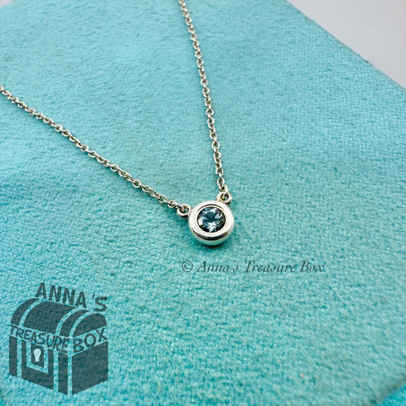 Tiffany & Co. 925 Silver CBTY 0.15 Carat Aquamarine 16