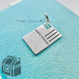 Tiffany & Co. 925 Silver Blue Enamel Orlando Postcard Charm (bx, pch, rbbn)