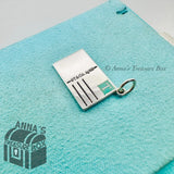 Tiffany & Co. 925 Silver Blue Enamel Orlando Postcard Charm (bx, pch, rbbn)