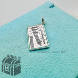 Tiffany & Co. 925 Silver Blue Enamel Orlando Postcard Charm (bx, pch, rbbn)