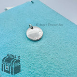 Tiffany & Co. 925 Silver Notes Letter Initial N Round Disc Charm (box)