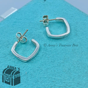Tiffany & Co. 925 Silver Frank Gehry 14mm Torque Cube Earrings (bx, pch, ribbon)