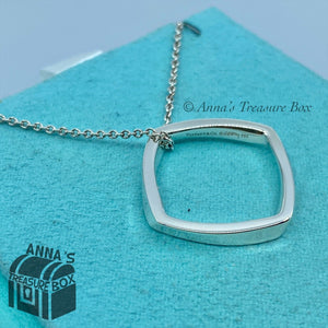 Tiffany & Co. 925 Silver Frank Gehry Square Torque 16" Necklace (pouch)