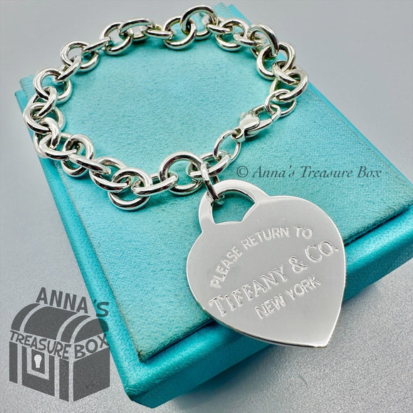 Return to Tiffany & Co. 925 Silver X-Large Jumbo Heart Tag 7.75