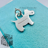 Tiffany & Co. 925 Silver Scottie Dog Pendant or Charm ( box, pouch, ribbon)