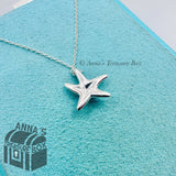 Tiffany & Co. 925 Silver Elsa Peretti Starfish 16" Necklace (box, pouch, ribbon)