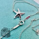 Tiffany & Co. 925 Silver Elsa Peretti Starfish 16" Necklace (box, pouch, ribbon)