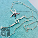 Tiffany & Co. 925 Silver Elsa Peretti Starfish 16" Necklace (box, pouch, ribbon)