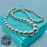 Tiffany & Co. 925 Silver Graduated Bead Ball 16" Necklace (pouch)