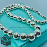 Tiffany & Co. 925 Silver Graduated Bead Ball 16" Necklace (pouch)