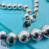 Tiffany & Co. 925 Silver Graduated Bead Ball 16" Necklace (pouch)