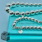 Tiffany & Co. 925 Silver Graduated Bead Ball 16" Necklace (pouch)