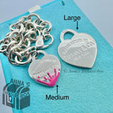 Return To Tiffany & Co. 925 Silver Heart Tag Large Pendant Charm (Pouch)