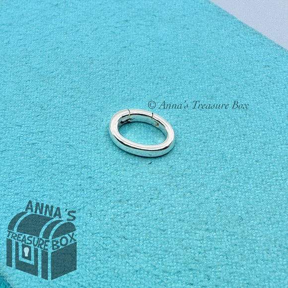Tiffany & Co. 925 Silver Italy Oval Clasp Clasping Link Jump Ring Charm Holder