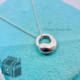 Tiffany & Co. 925 Silver Elsa Peretti Eternal Circle Pendant 16" Necklace (pch)