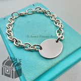 Tiffany & Co. 925 Silver Vintage RTT Oval Tag 7.5" Bracelet (pouch)
