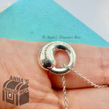 Tiffany & Co. 925 Silver Elsa Peretti Eternal Circle Pendant 16" Necklace (pch)