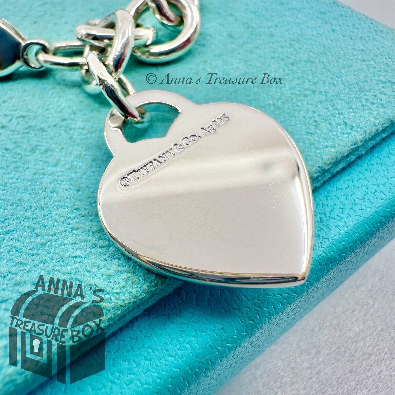 Tiffany & Co. 925 Silver Holiday Heart Tag 7.5