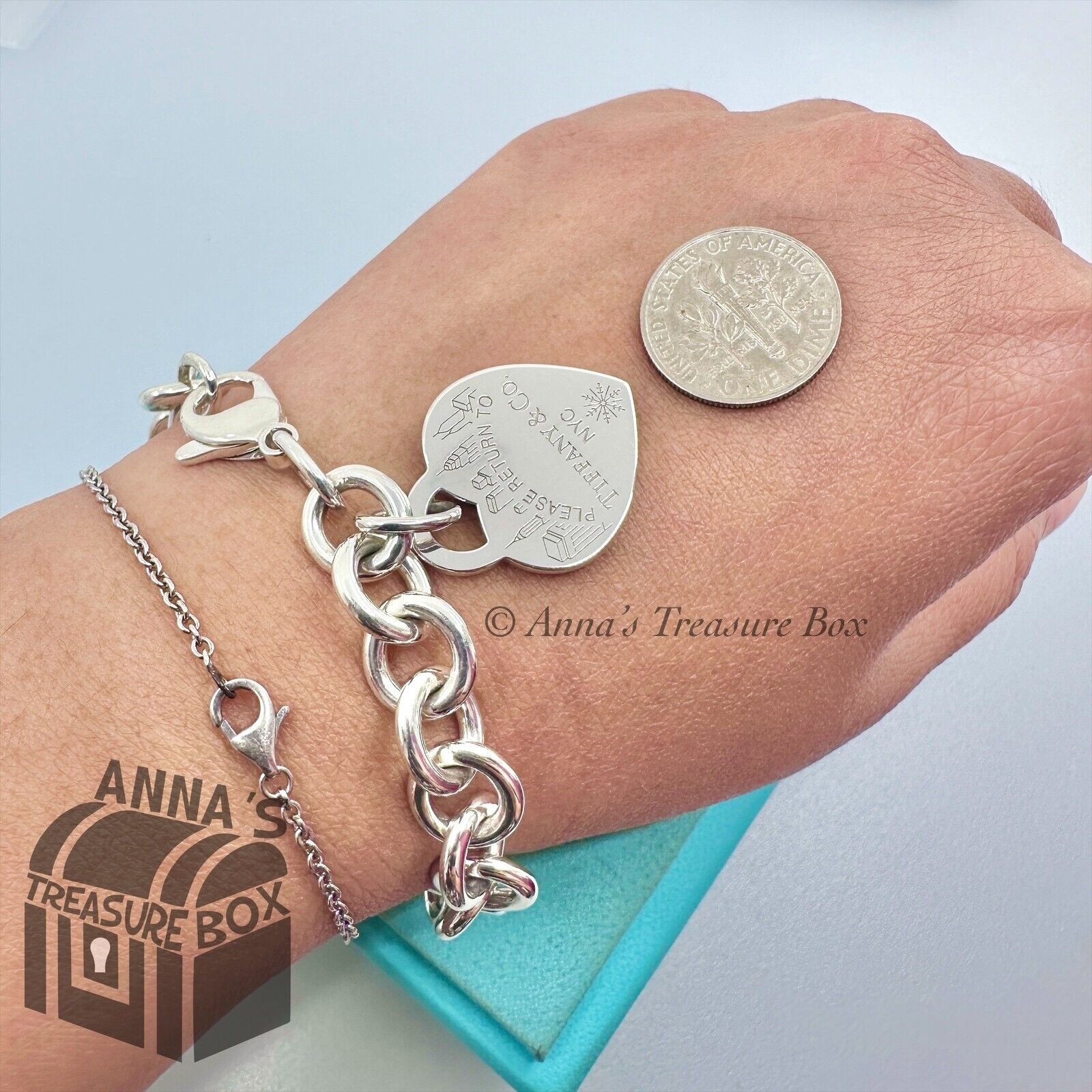 Tiffany & Co. 925 Silver Holiday Heart Tag 7.5