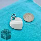 Tiffany & Co. 925 Silver Engravable Blank Heart Tag Charm Pendant #5