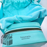 Tiffany & Co. Blue Calfskin Leather Travel Storage Jewelry Box Case (box, pouch)