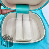 Tiffany & Co. Blue Calfskin Leather Travel Storage Jewelry Box Case (box, pouch)