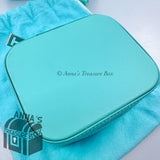 Tiffany & Co. Blue Calfskin Leather Travel Storage Jewelry Box Case (box, pouch)