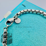 Tiffany & Co. 925 Silver Venetian Link 7.75" Bracelet (pouch)