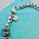 Tiffany & Co. 925 Silver Venetian Link 7.75" Bracelet (pouch)