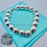 Tiffany & Co. 925 Silver 10mm HardWear Bead Ball 7.25" Bracelet (box, pch, rbn)