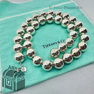 Tiffany & Co. 925 Silver 14mm HardWear Ball Bead 20" Necklace (pouch)