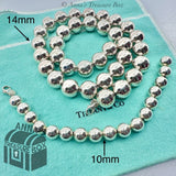 Tiffany & Co. 925 Silver 14mm HardWear Ball Bead 20" Necklace (pouch)