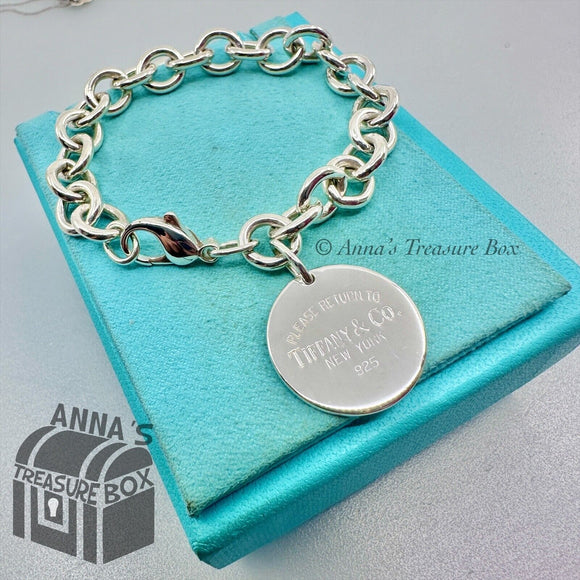 Tiffany & Co. 925 Silver RTT Round Tag 7.5