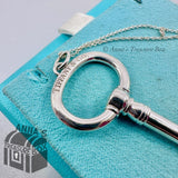 Tiffany & Co. 925 Silver Love 2.5" Large Oval Key 16" Necklace (pouch)