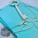 Tiffany & Co. 925 Silver Love 2.5" Large Oval Key 16" Necklace (pouch)