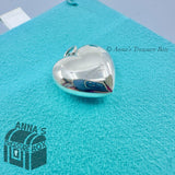 Tiffany & Co. 925 Silver Puffed Puff Heart LARGE Charm Pendant (box, pch, rbn)