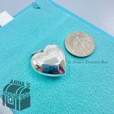 Tiffany & Co. 925 Silver Puffed Puff Heart LARGE Charm Pendant (box, pch, rbn)