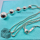 Tiffany & Co. 925 Silver HardWear 5 Ball Dangle 16" Bead Necklace (pch)