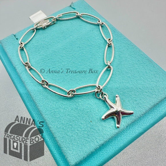 Tiffany & Co. 925 Silver Elsa Peretti Starfish Link Charm 7.5