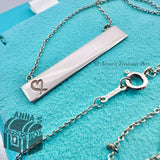 Tiffany & Co. 925 Silver Paloma Picasso Loving Heart Bar 18" Necklace (pouch)