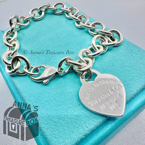 Return To Tiffany & Co. 925 Silver RTT Heart Tag 8.75