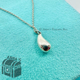 Tiffany & Co. 925 Silver Elsa Peretti Teardrop Pendant 19" Necklace (pouch)