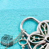 Tiffany & Co. 925 Silver Large Filigree Heart Key Charm 20" Necklace (pouch)