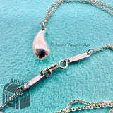 Tiffany & Co. 925 Silver Elsa Peretti Teardrop Pendant 19" Necklace (pouch)